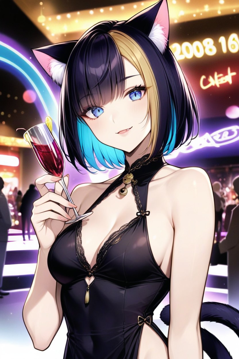 Catgirl, Club, Cat Ears AI Porn