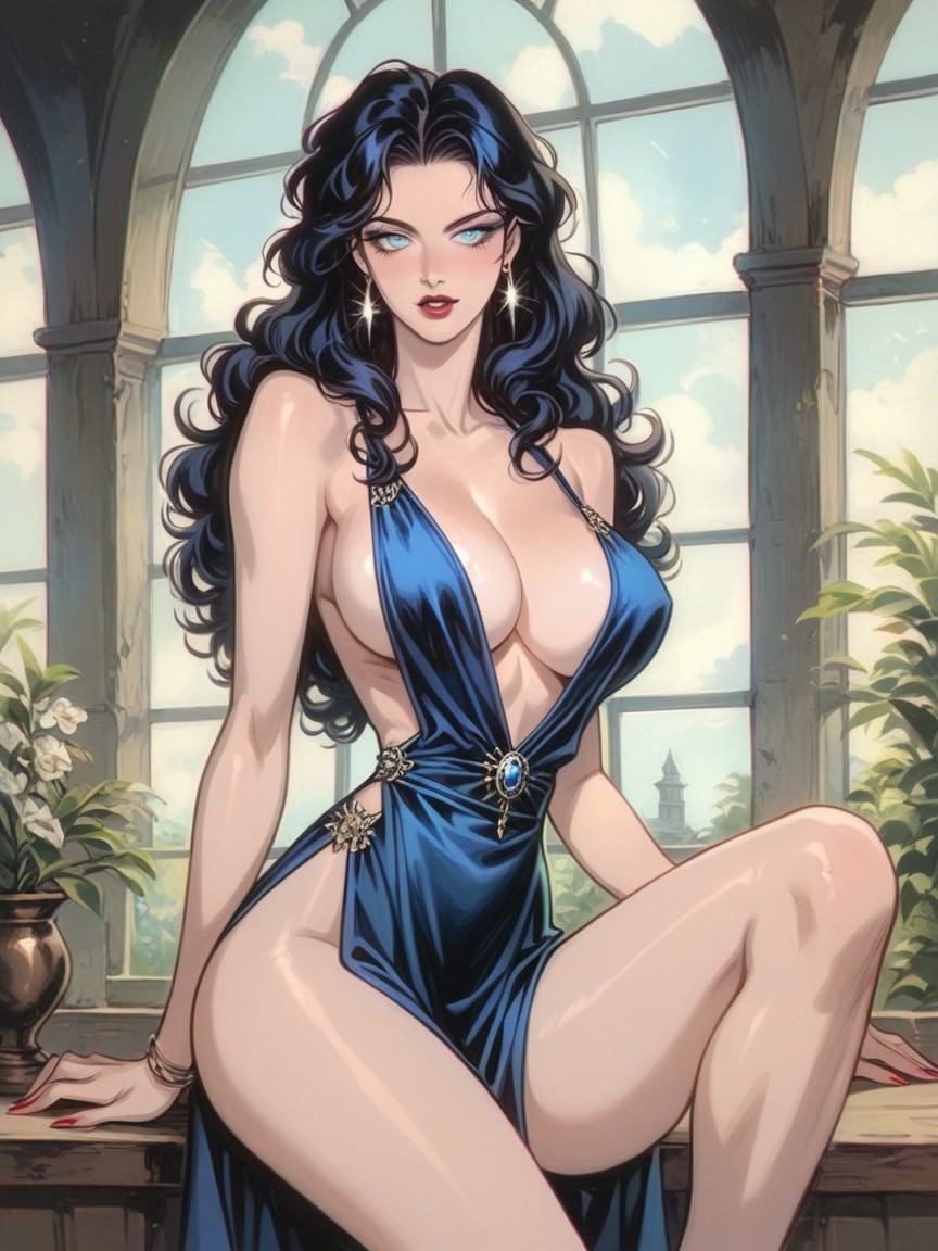 Hyperrealistic, 強光, 巨乳 AI黃漫
