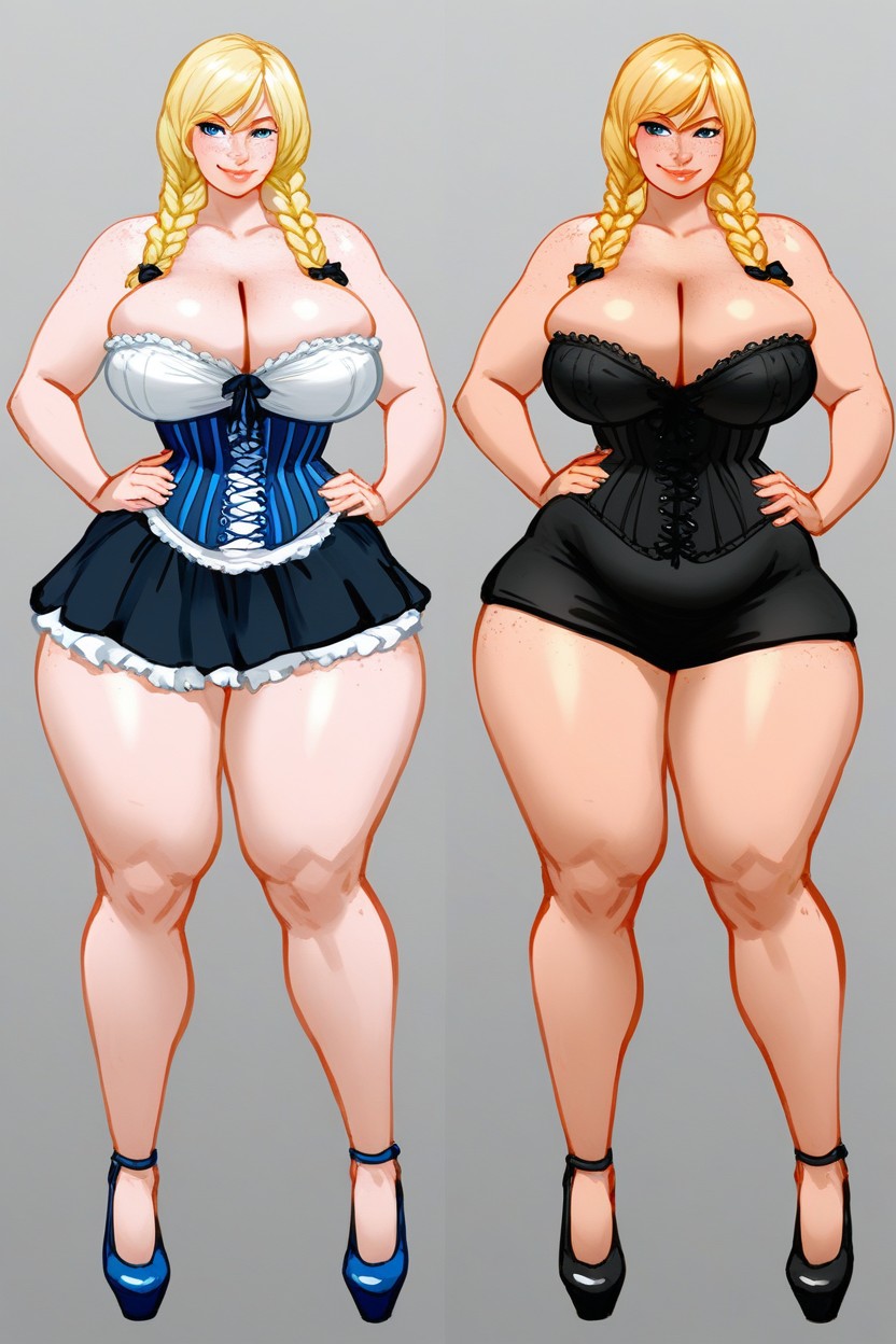 Pencil Drawing Style, Bimbo Tits, Bavarian Shoes Hentai AI Porn