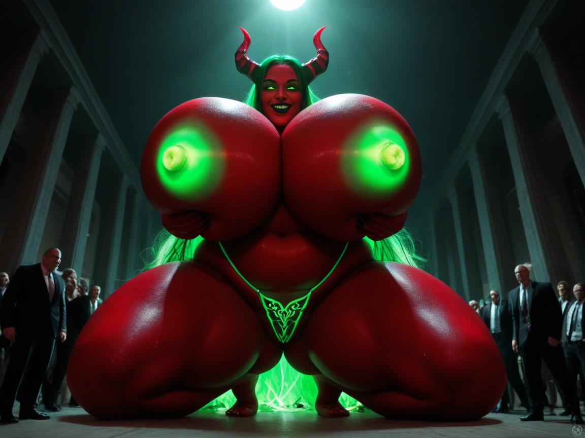 Ssbbw, Green Eyes, Demon Realm AI Porn