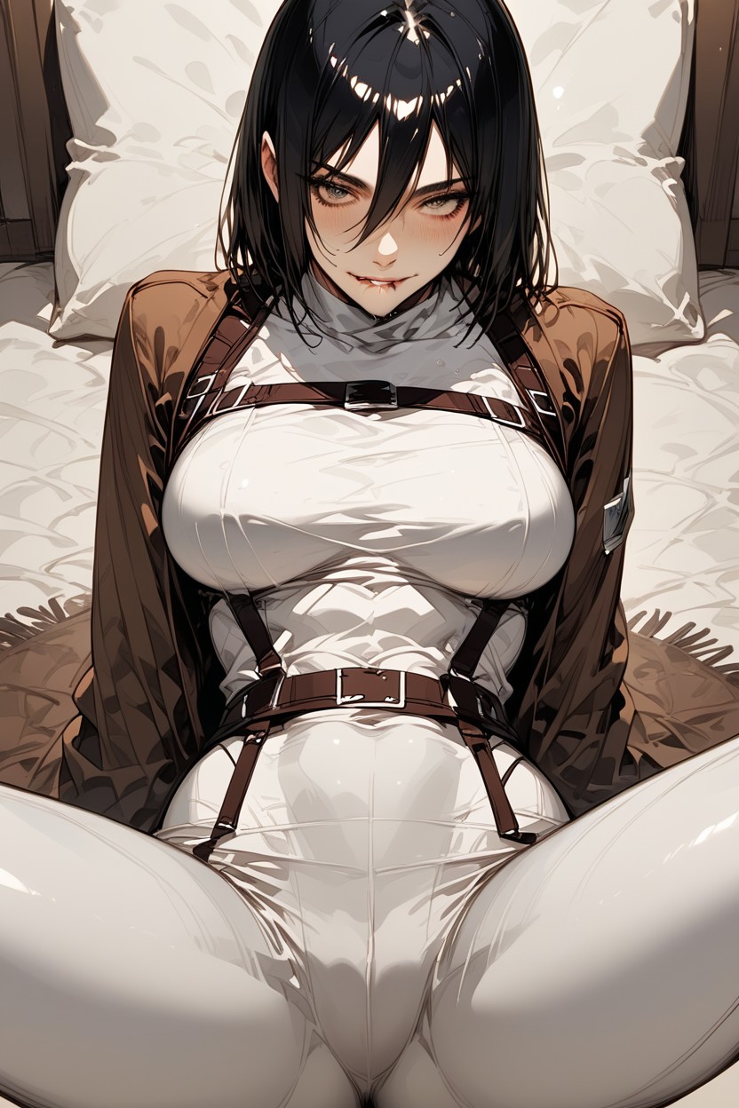 Muscular, Large Breast, Legs Spread Hentai AI Porn