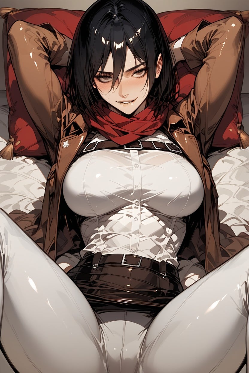 Biting Lip, Biting Lip, Blushing Hentai AI Porn