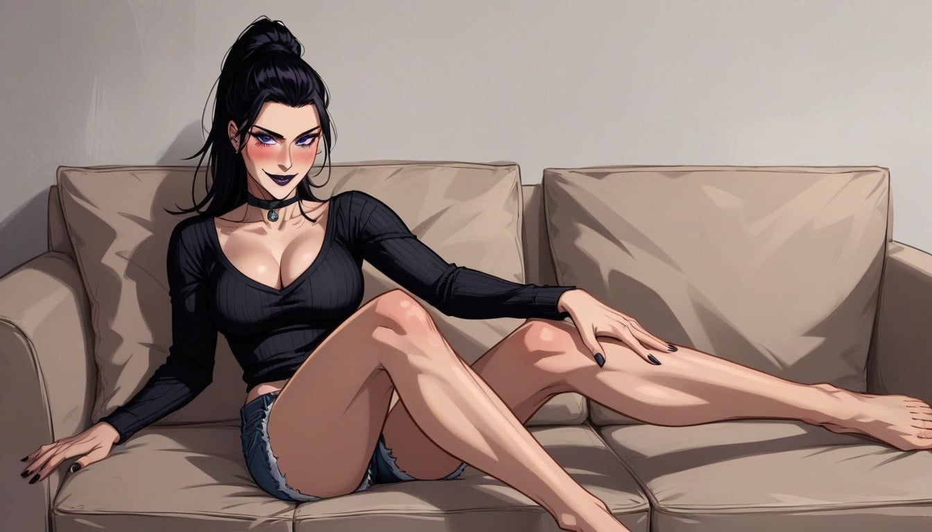 Detailed Face, Cleavage, Waist Shot AI Porn