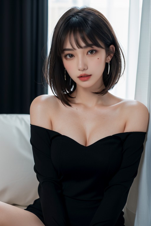 Ear Piercings, Plump Lips, Eye Makeup Porno IA Asiatique
