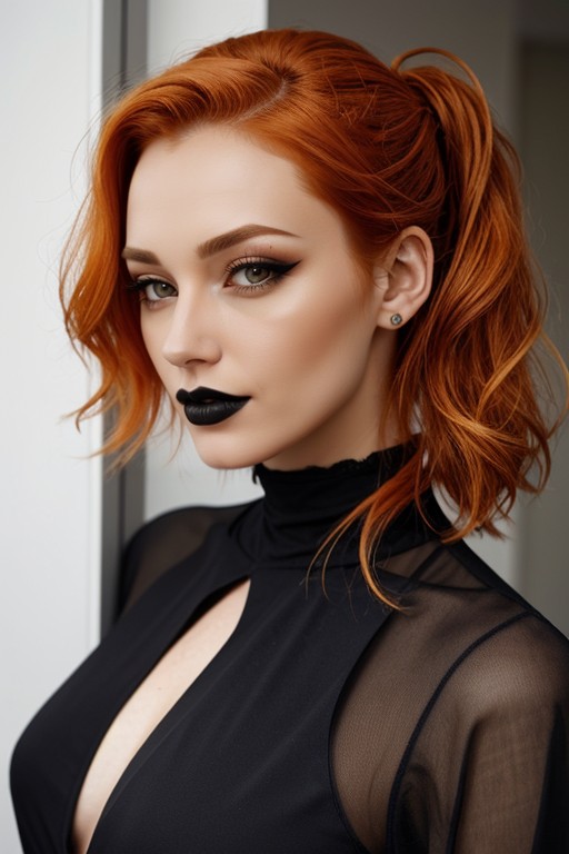 Gorgeous, Wolfcut, Goth AI Porn
