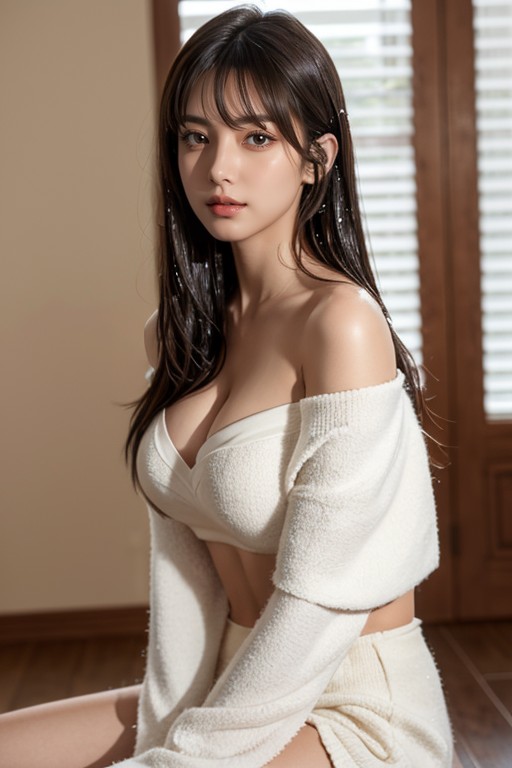 Woman Showing Off Her Body, Extremely Realistic, 18+ AI Porn