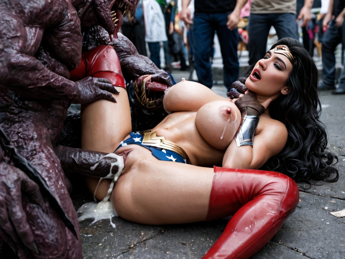 Monster Pounding Her, Raining, Orgasm AI Porn