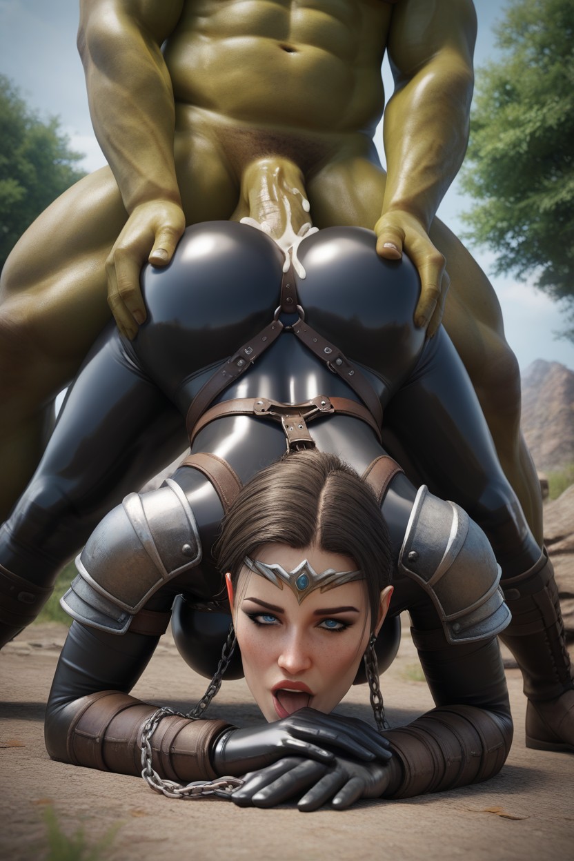 Human Female, On All Fours, Skinny Hentai AI Porn