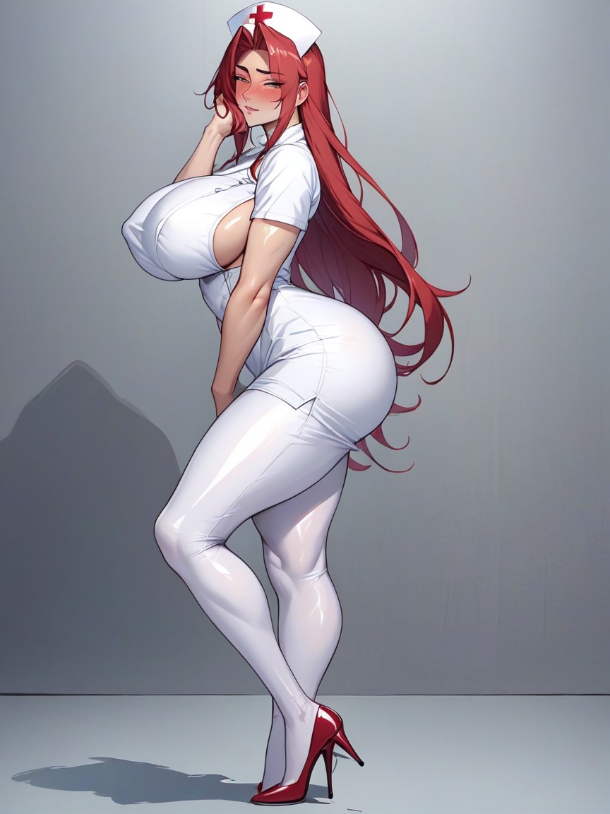 Nurse, Perfect Hourglass Body, Master Piece Hentai AI Porn