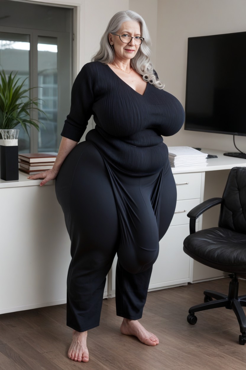 Black Glasses, Pale Skin, 60+ AI Porn