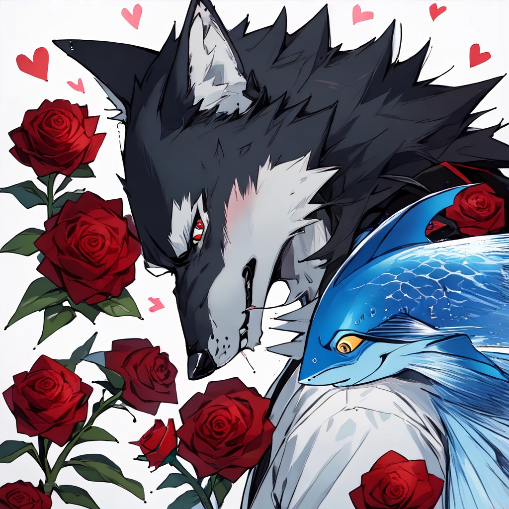 Shoujo Manga Artwork, Loving Expression, 18+ Furry AI Porn