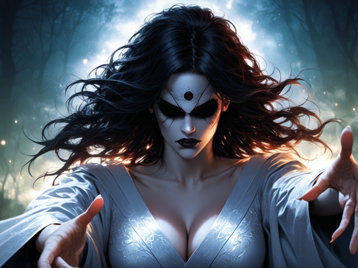 Ethereal Glow, Long Fingers, Pale White Skin Hentai AI Porn