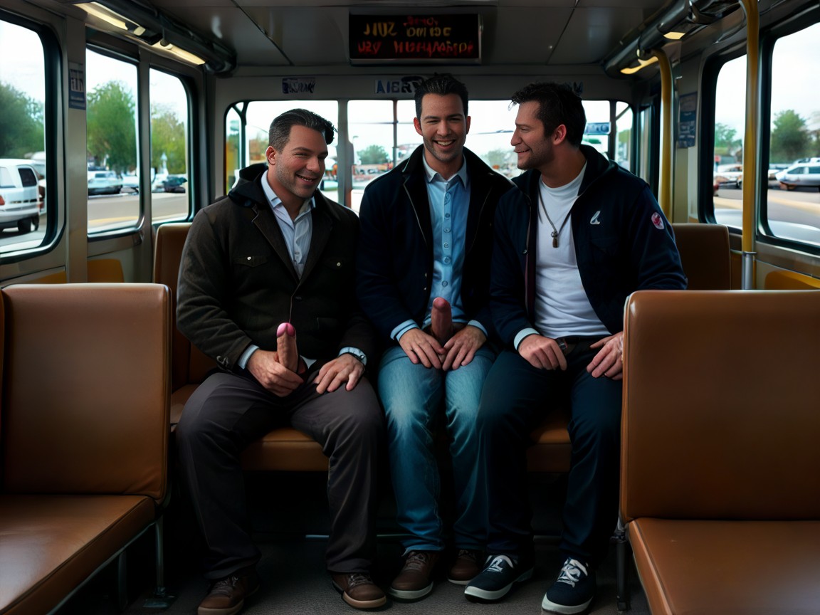 Lean Muscles, Naked Guys Riding In Public Bus, Enormous Penis Porno gay IA