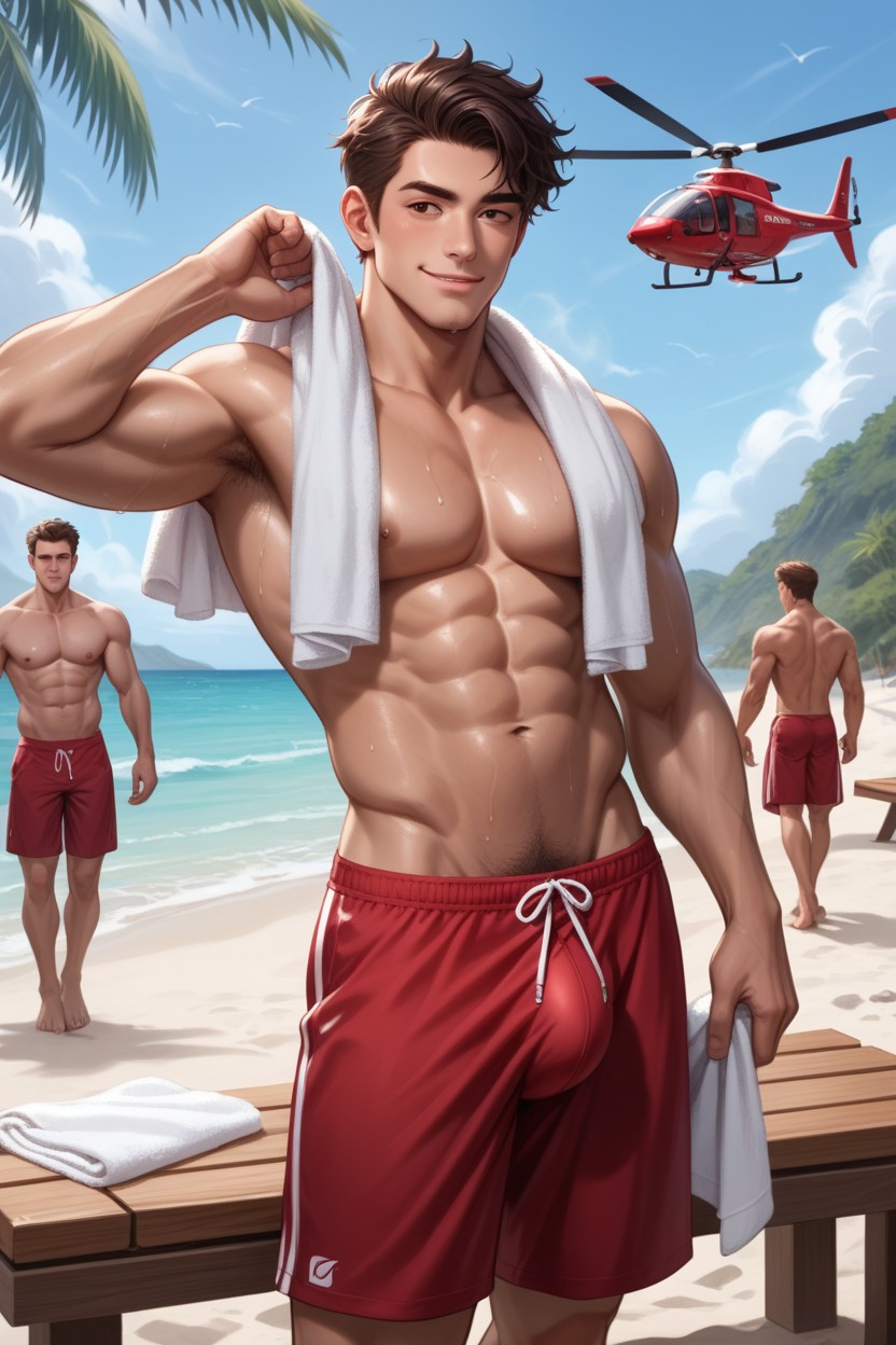 Bulge, Big Flaccid Cock, Motion Lines 게이 AI 포르노