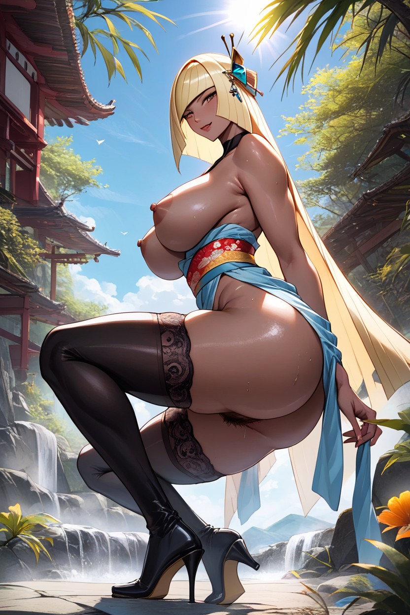Underboob, Beautiful Legs, Backlight Hentai AI Porn