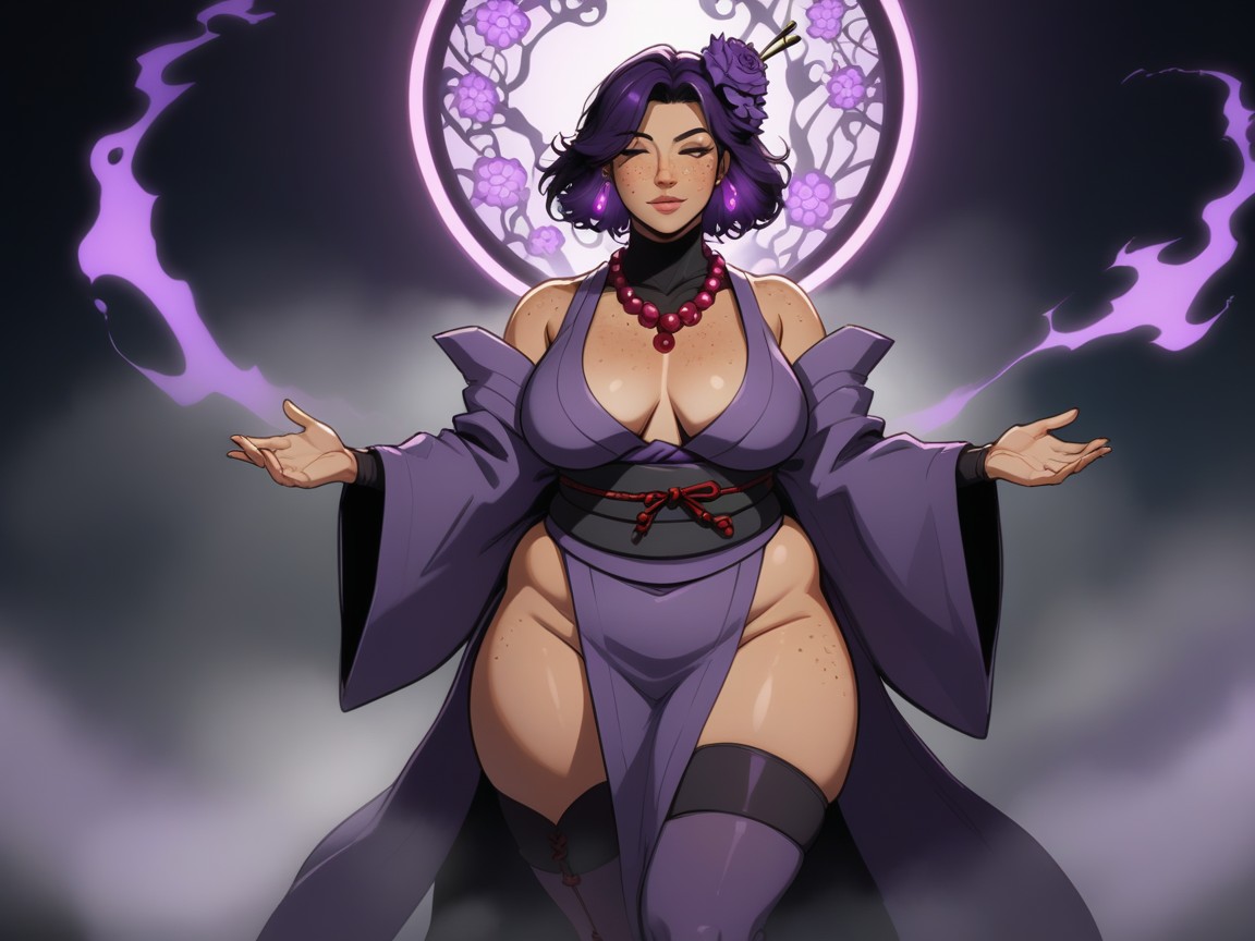 Samurai, Extremely Large Ass, Jungle Overgrowth On Temple Latina AI Porn