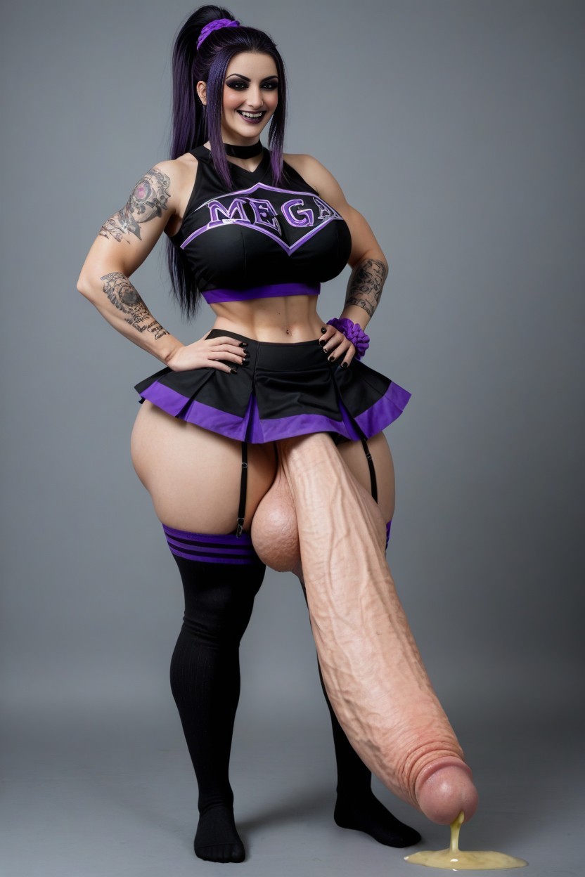 陰毛, Excessively Huge Balls, Monstrous Futanari Porn Star ニューハーフAIポルノ