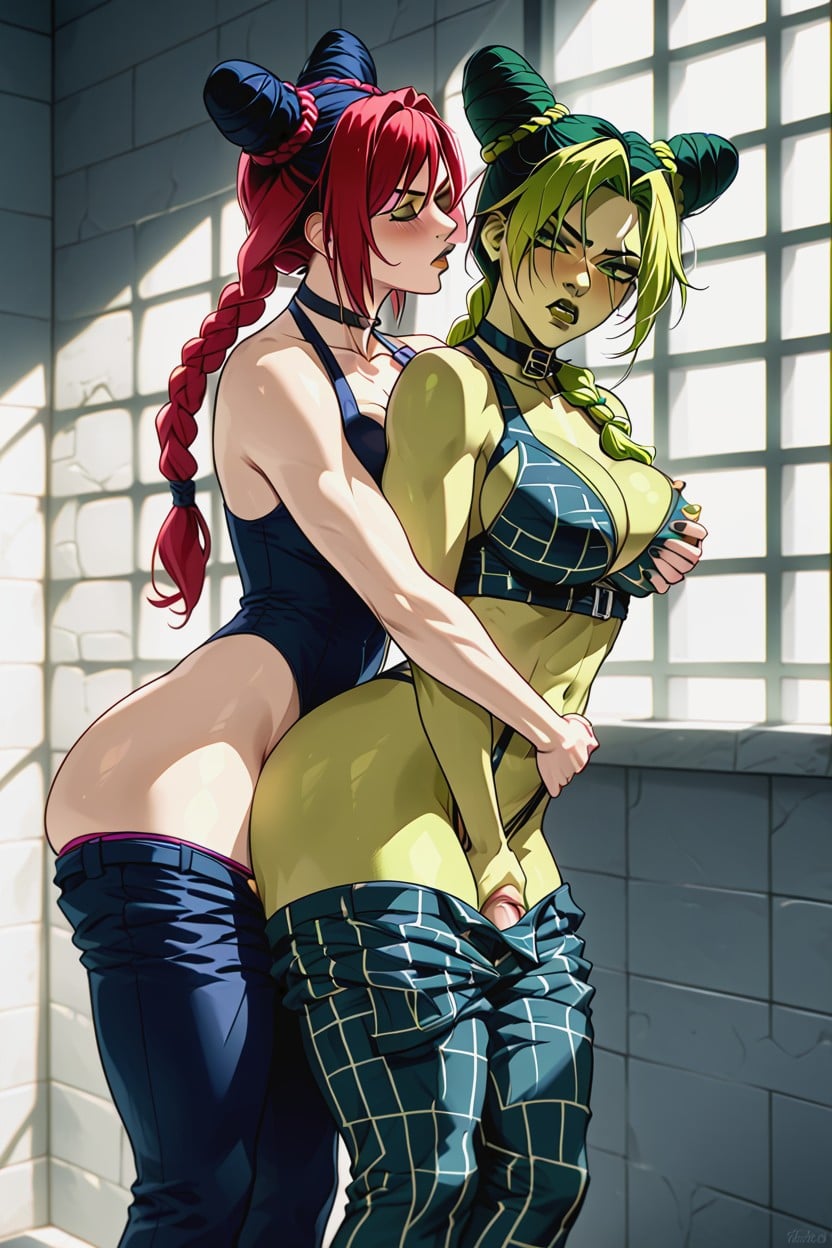 Big Booty Jolyne, Jolyne Moans, Groping Hentai AI Porn