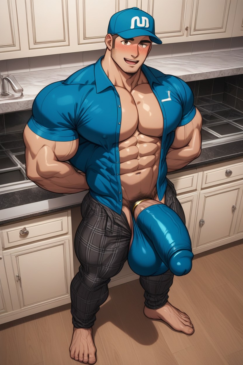 Hyper Massive Balls, Cock Down Leg, Massive Cock Porno IA Gay
