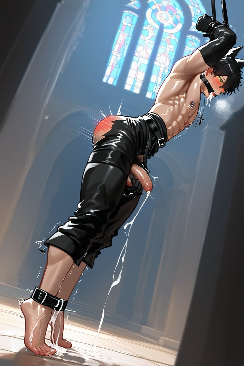 Off Shoulder, Tongue Out, Bondage Porno IA Gay