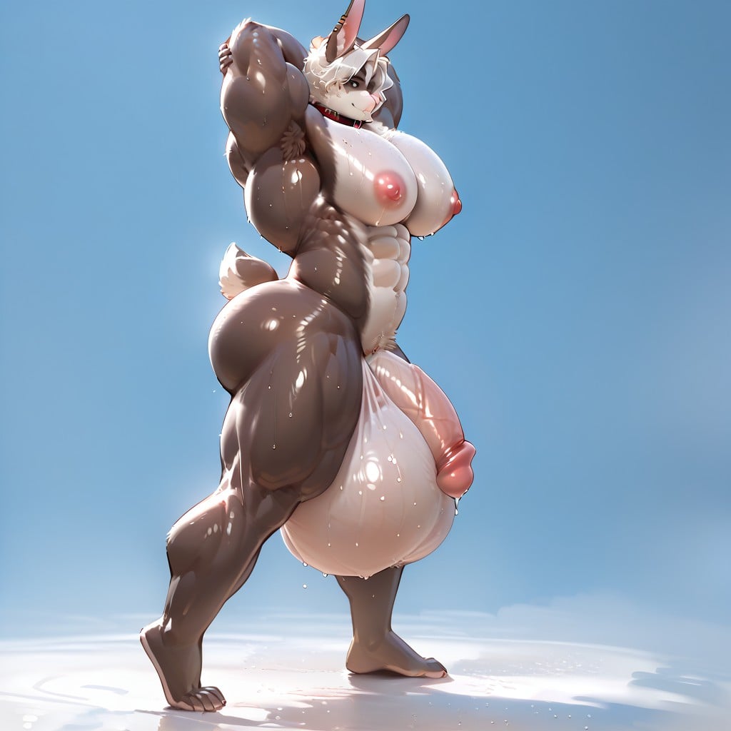 Solo, Hyper Muscle, Hyper Muscle Furry AI Porn
