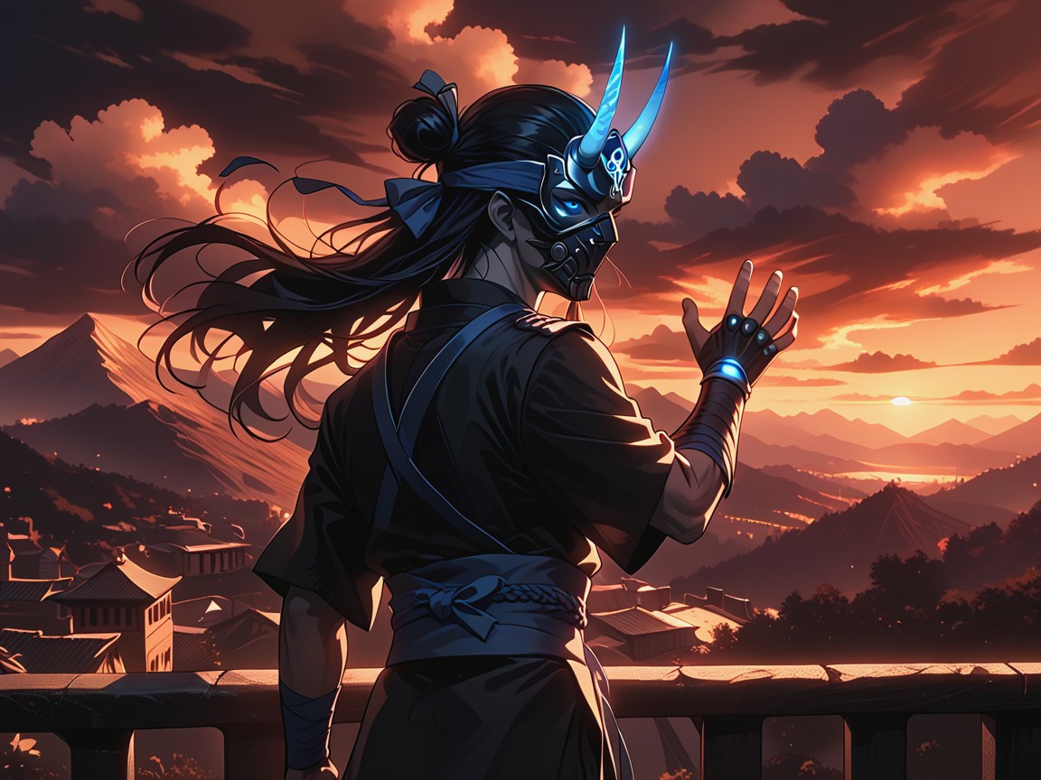 Break, Dimly Lit, Samurai Mask Hentai AI Porn