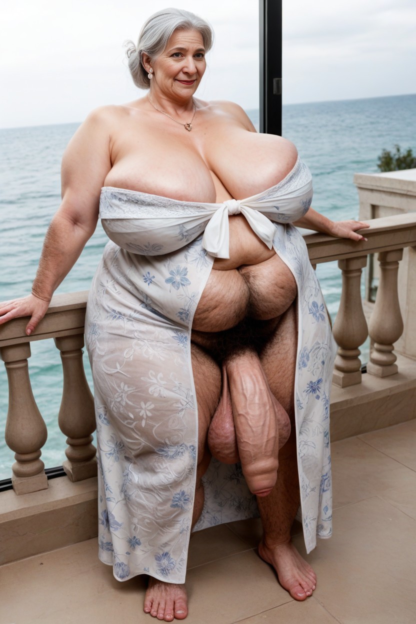 White Hair, Cellulite Legs, Hyper Hairy Arms AI Porn