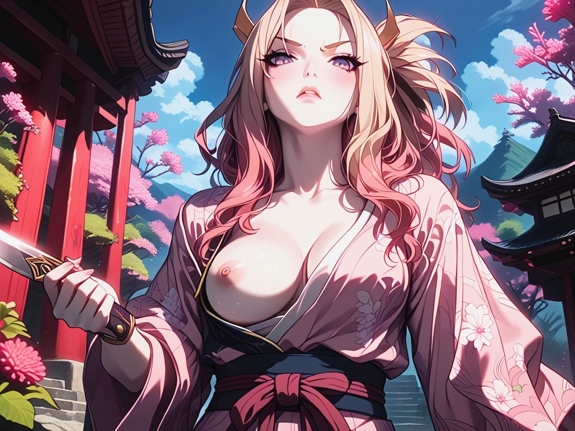 Break, One Breast Exposed, 18+ Hentai AI Porn
