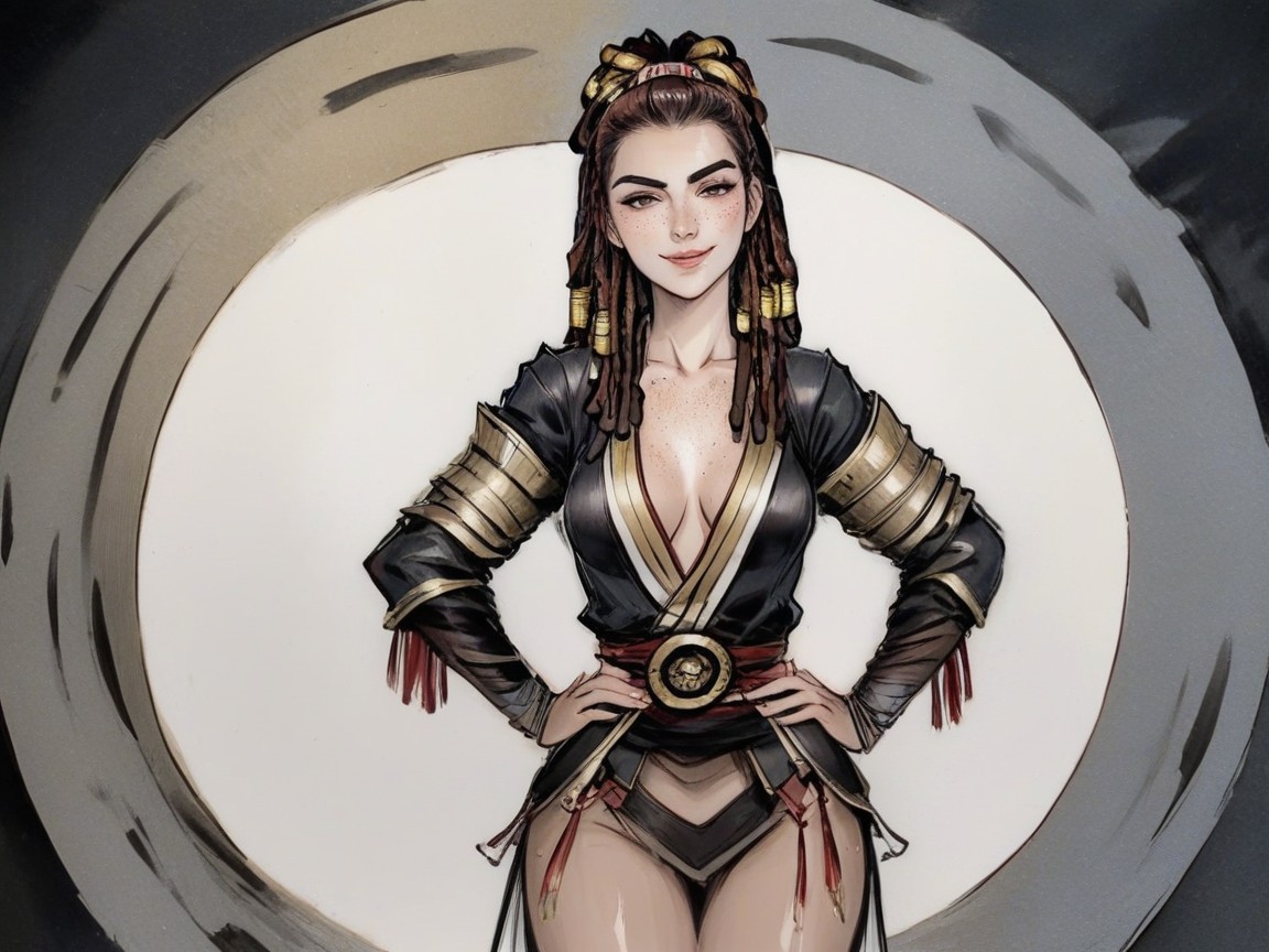 Wide Proportionate Waist, Low Torso Height, Cinemático Hentai IA