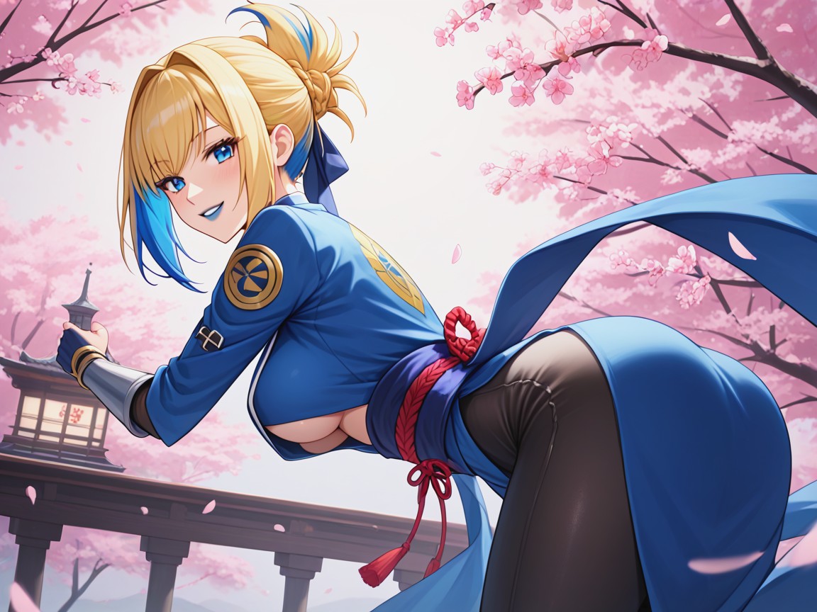 둥근 엉덩이, Cherry Blossom Symbol On Flag, 가슴 아래 노출 라틴 AI 야짤
