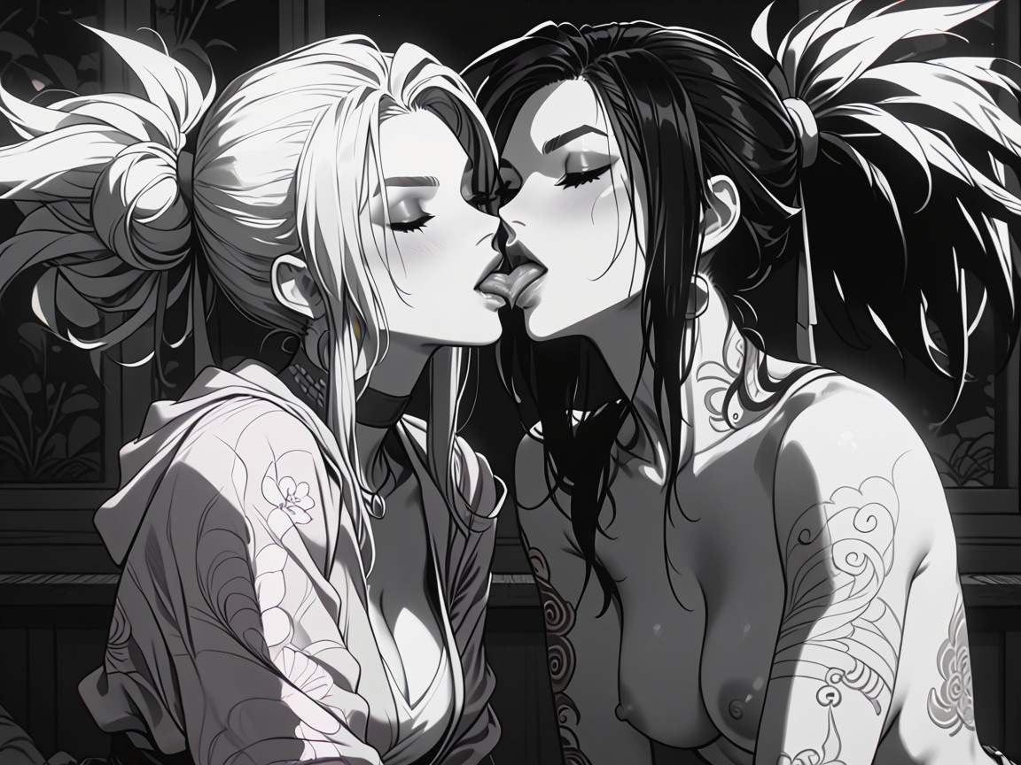 Horror Aesthetic, Lara Croft With Hair Buns, Aroused Hentai AI Porn