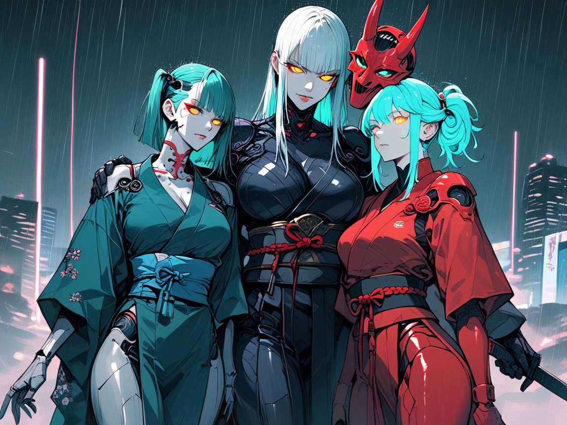 Red Man, Cyber Punk, Japanese Hentai AI Porn