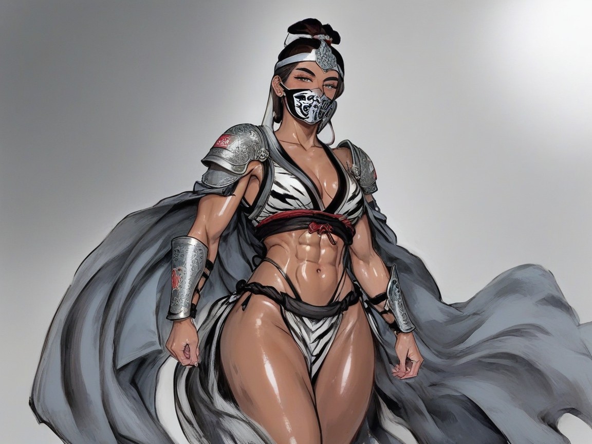 Oiled Skin, Low Torso Height, High Color Contrast Hentai AI Porn