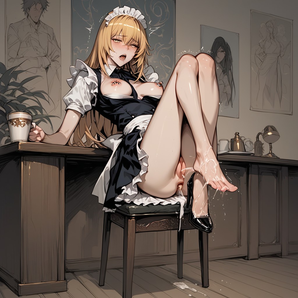 Puffy Labia, Trembling, Rolling Eyes Hentai AI Porn