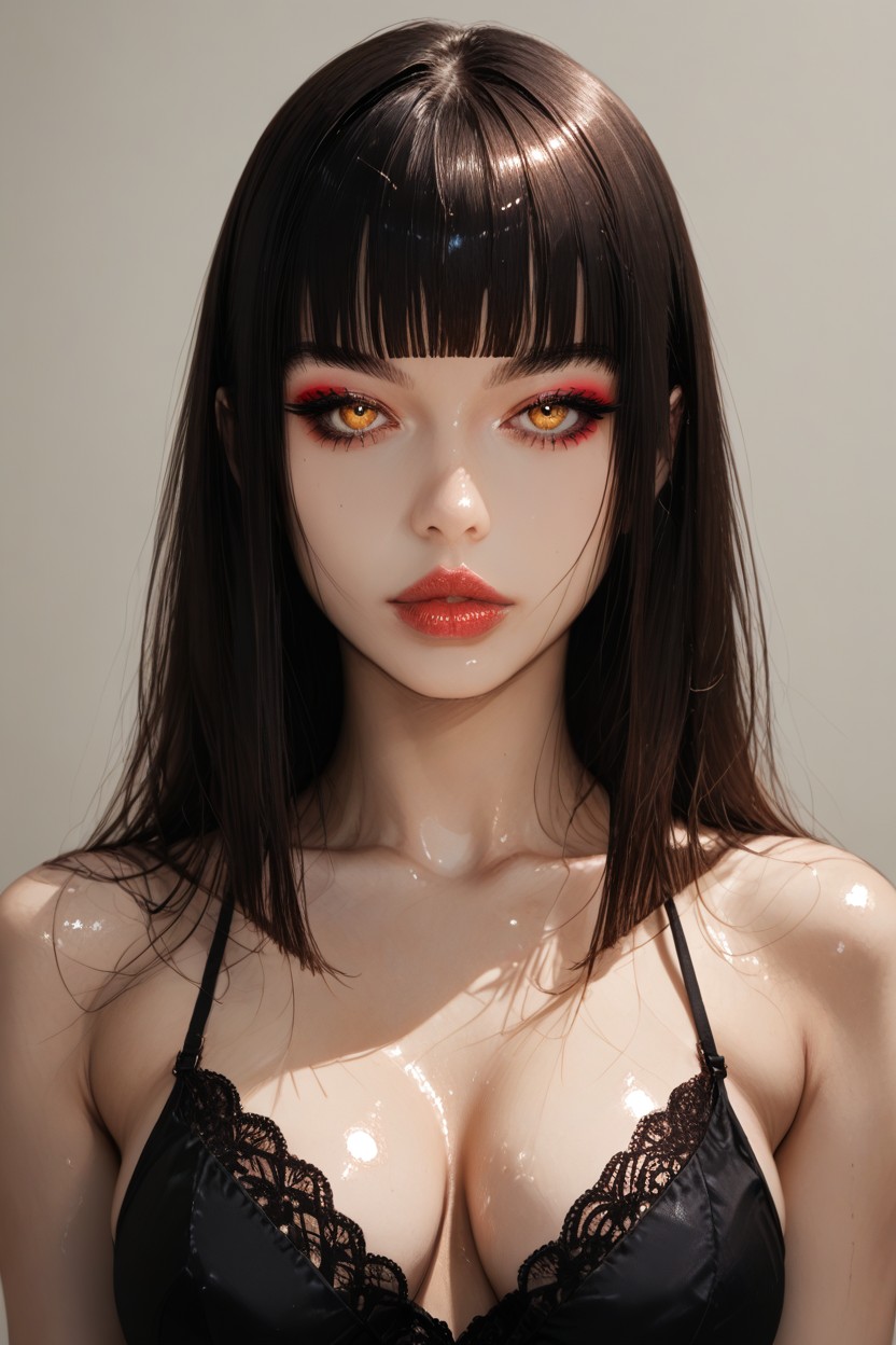 Full Lips, Amber Eyes, Red Lips Hentai AI Porn