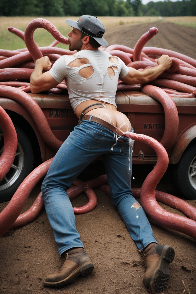 Mad, Restrained, Blue Jeans Torn Porno IA Gay