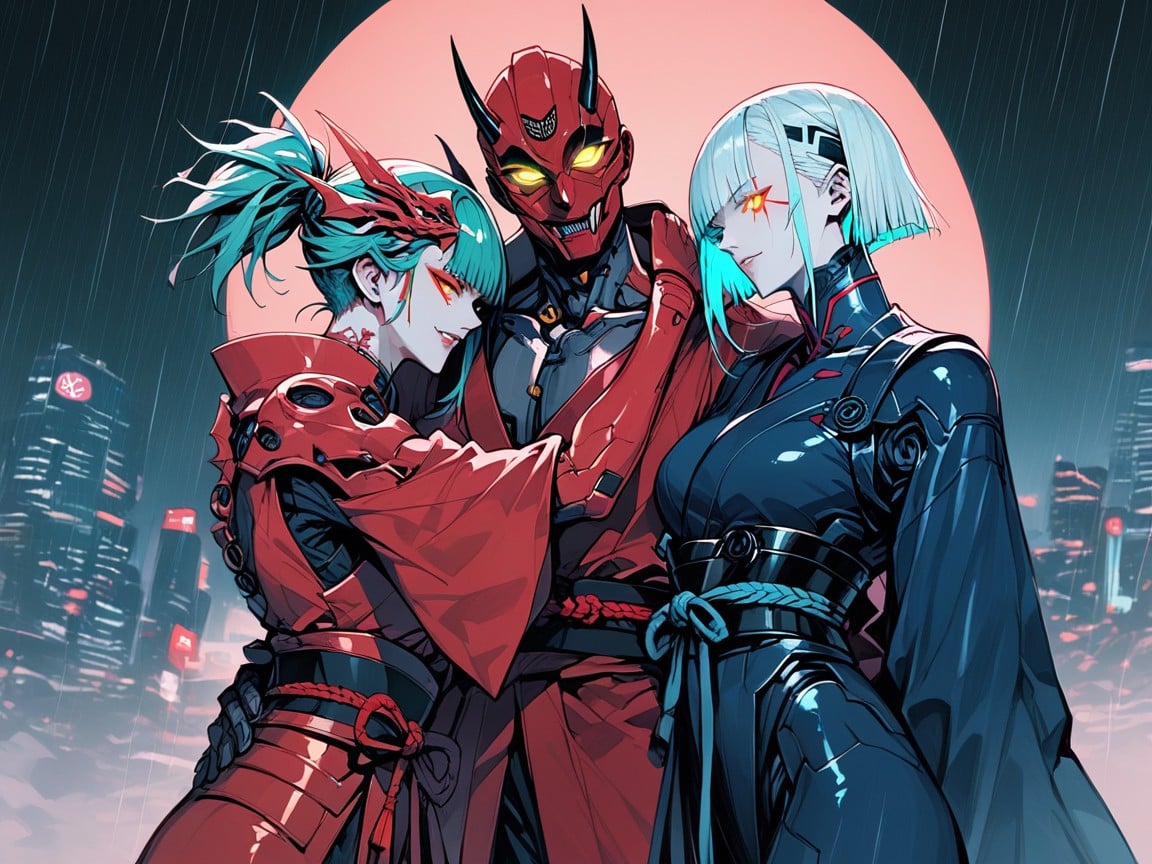 Android, Mask, Dark Sky Hentai AI Porn