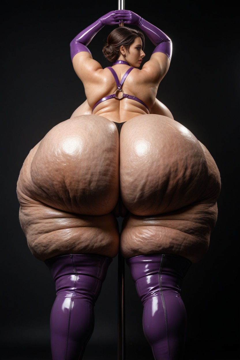 Hyper Nipples, Exaggerated Hyper Extreme Gigantic Massive Veiny Breasts, Black Background AI Porn