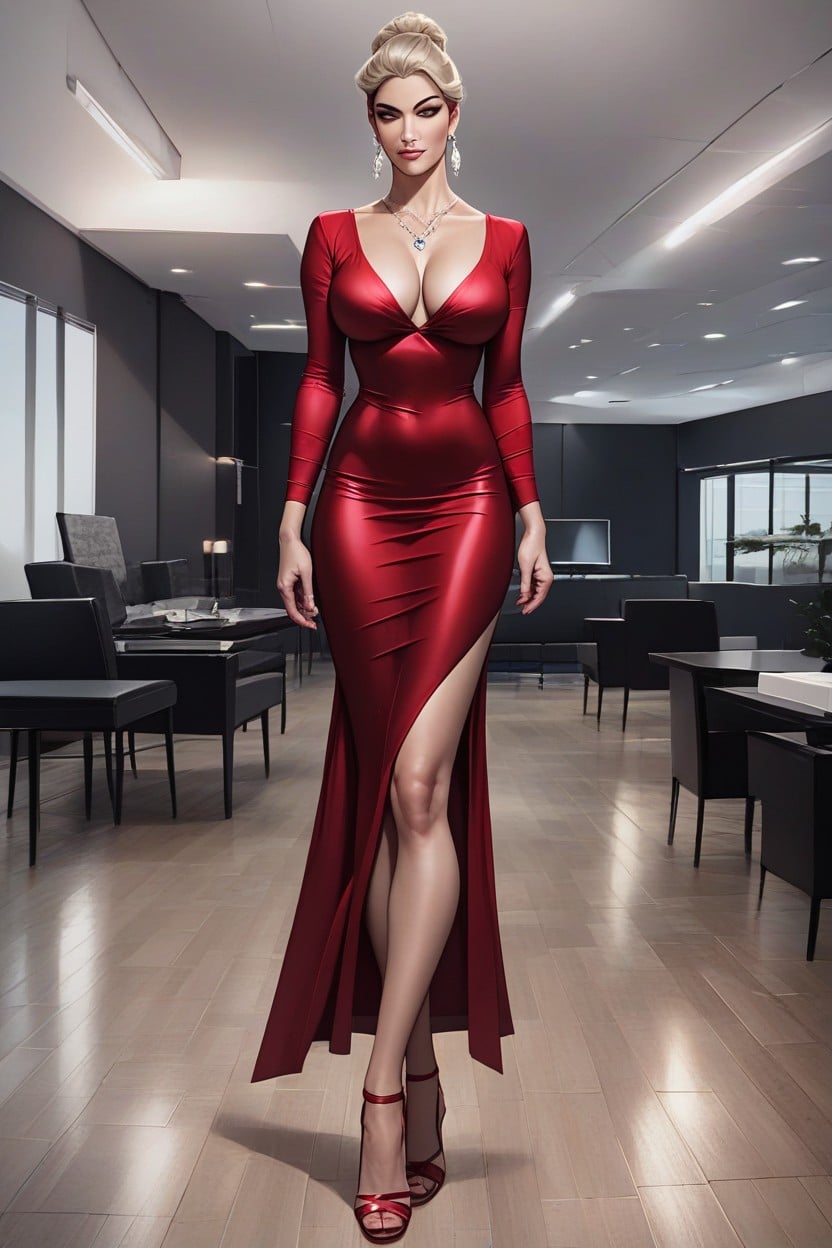 Full Body, Hourglass, Bodycon Dress Hentai AI Porn