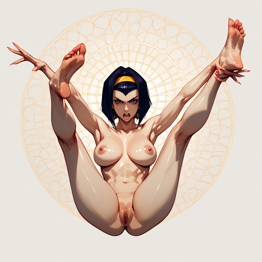 Legs Spread, Pointed, Matte Skin AI Porn