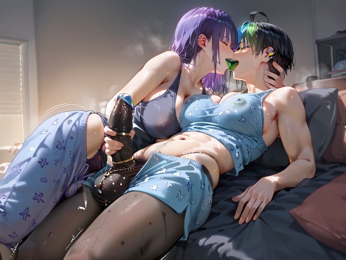 Rubbing, Happy, Foreskin Hentai AI Porn