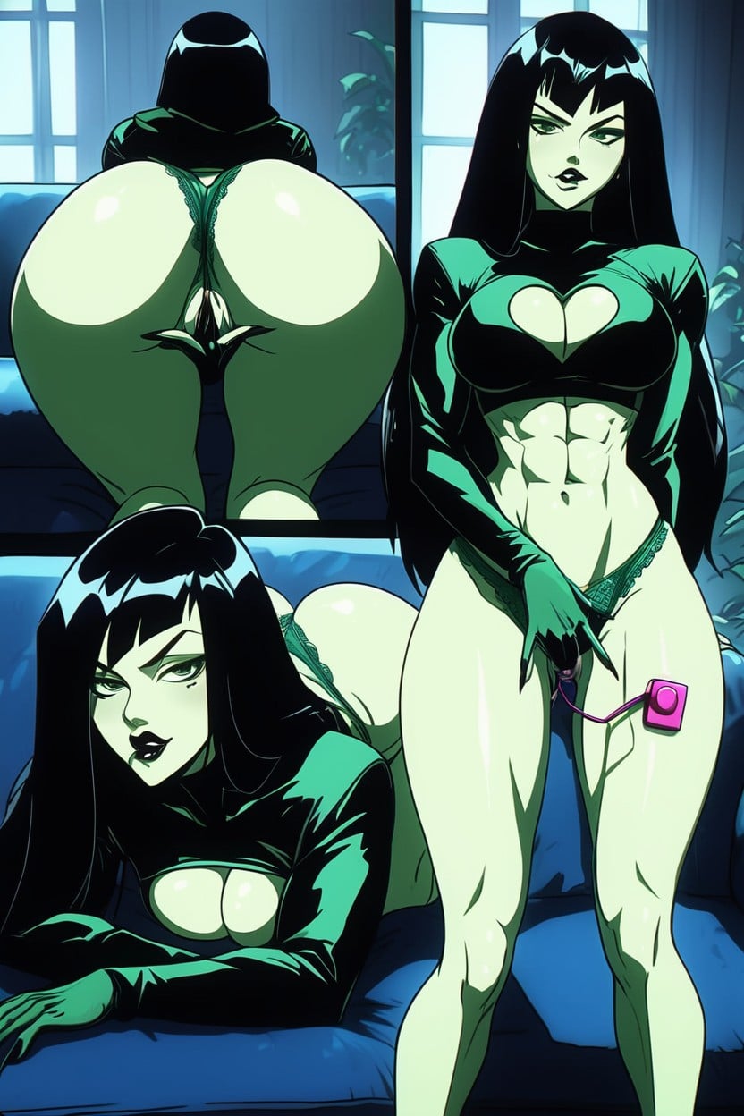 Blunt Bangs, Ass Up, Form Fitting Clothes Hentai AI Porn