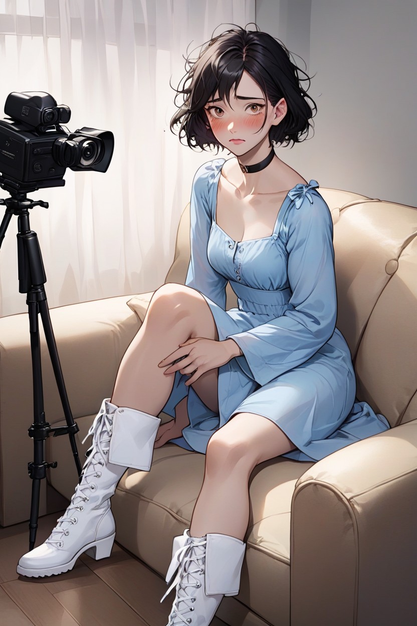 Brown Eyes, Disney Eyes, Small Breasts Hentai AI Porn