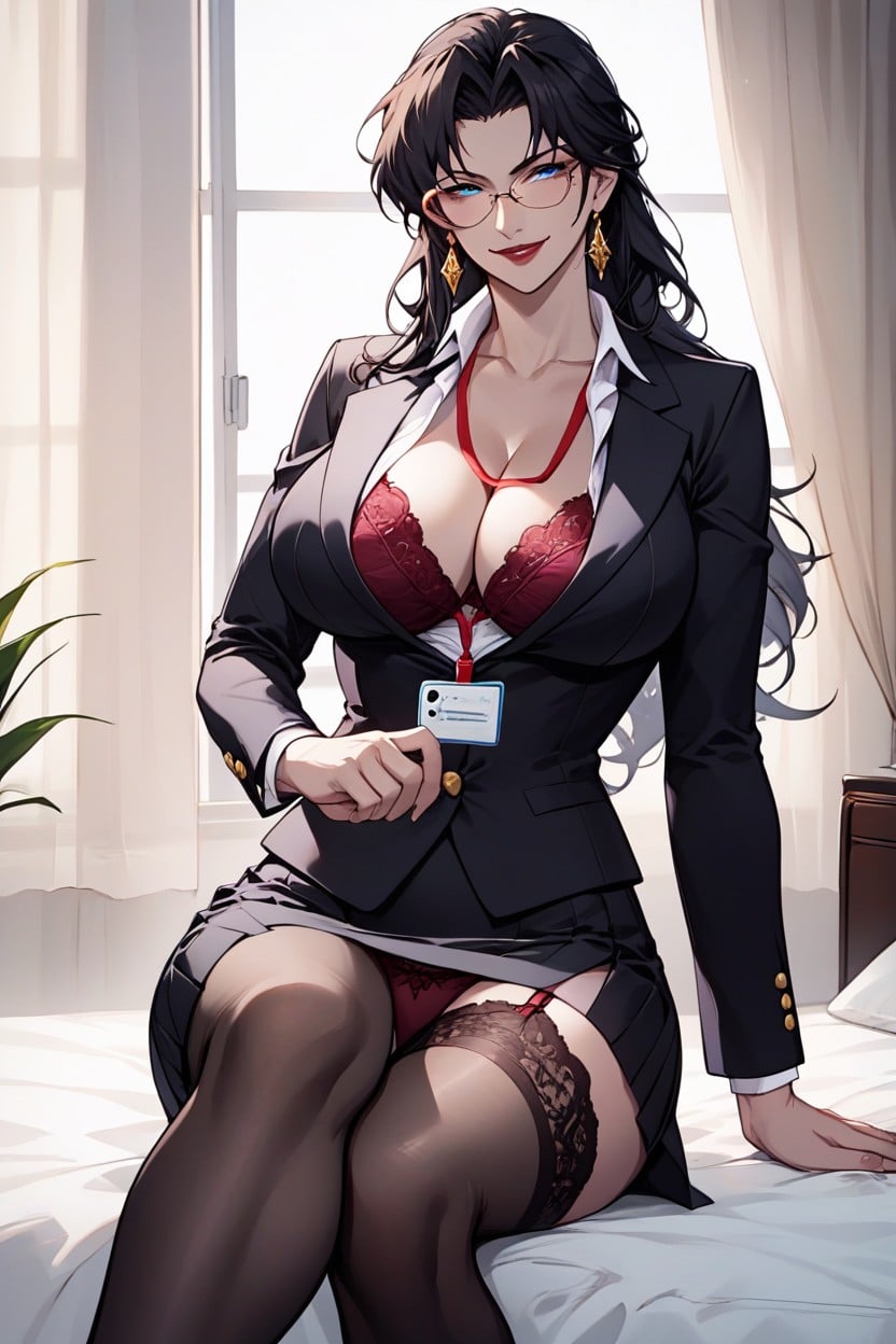 Black Suit, Eyes Open, Balalaikal Hentai AI Porn