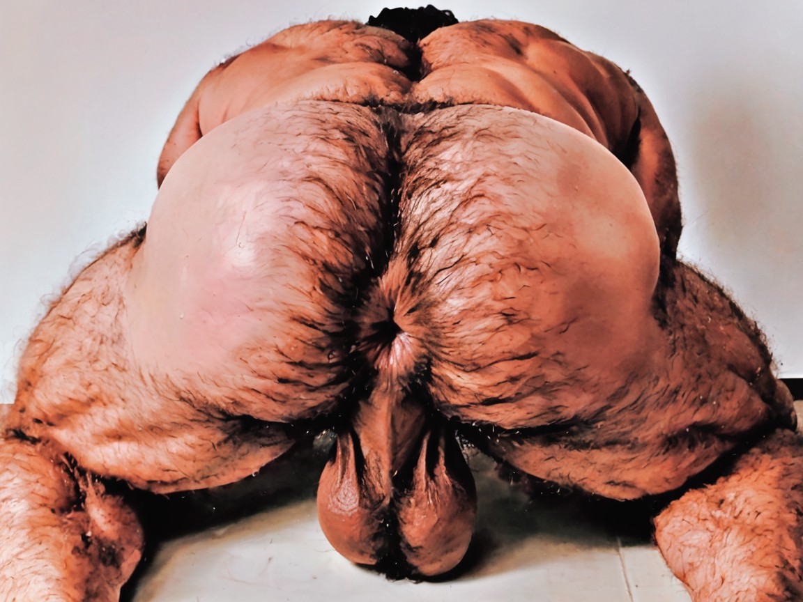 Detailed Follicles Of Bodyhair, Fuzzy Man, Hyper Hairy Back Porno IA Gay
