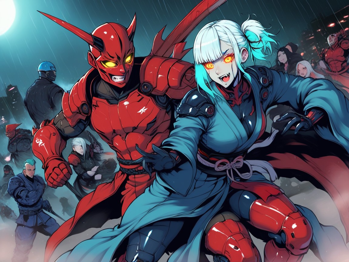 Helmet, White Fangs, Hdr Hentai AI Porn
