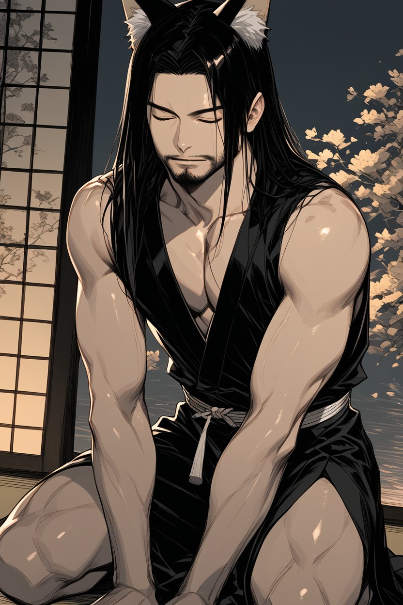 Ronin, Ear Fluff, Fox Ears 게이 AI 포르노