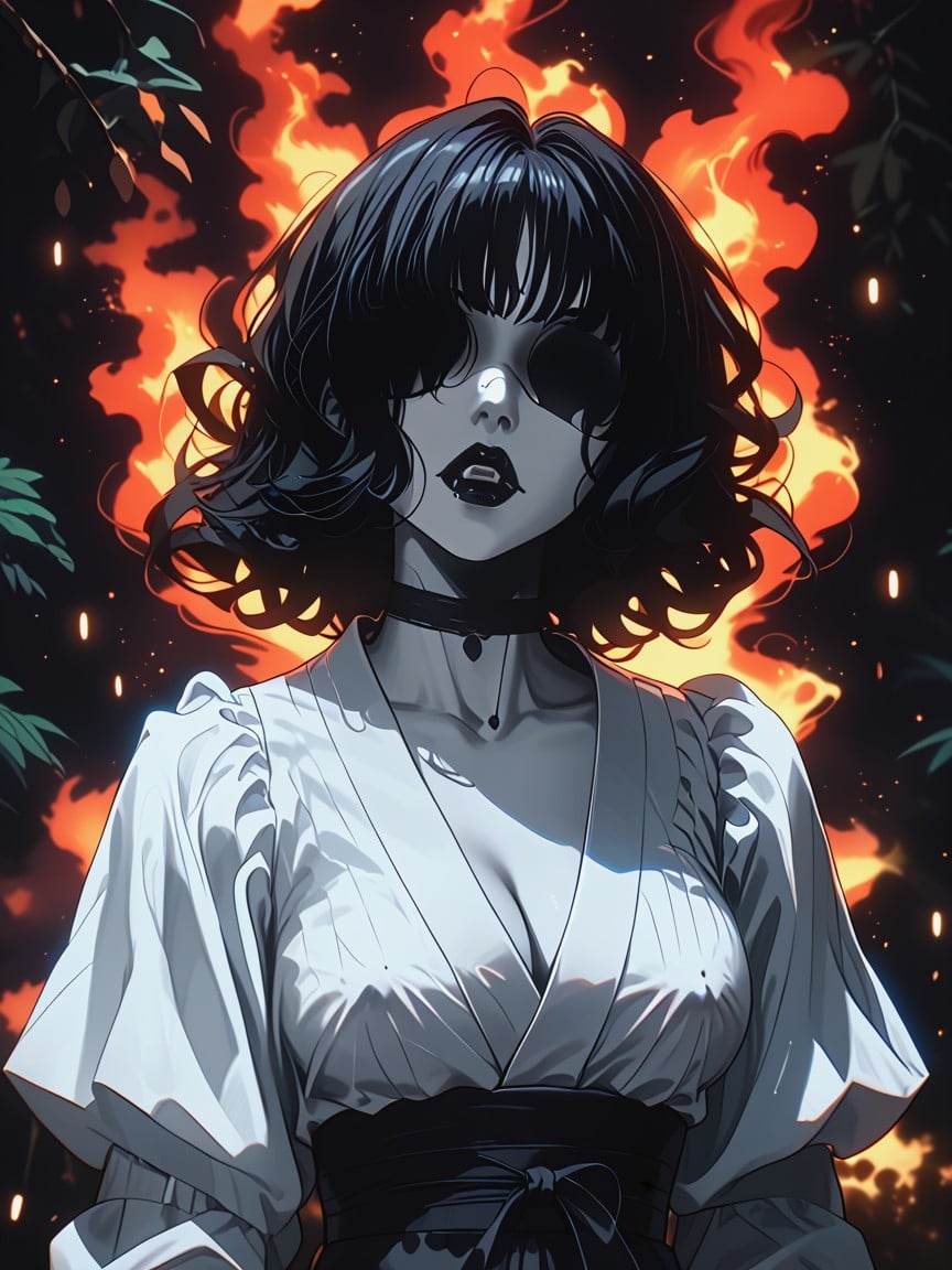 Black And White Colors, Erected Nipples, Break Hentai AI Porn