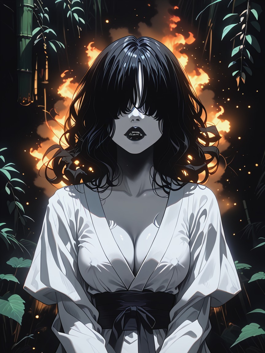 Ultra High Details, Surrounded By Spirit Flames, Ethereal Glow Hentai AI Porn