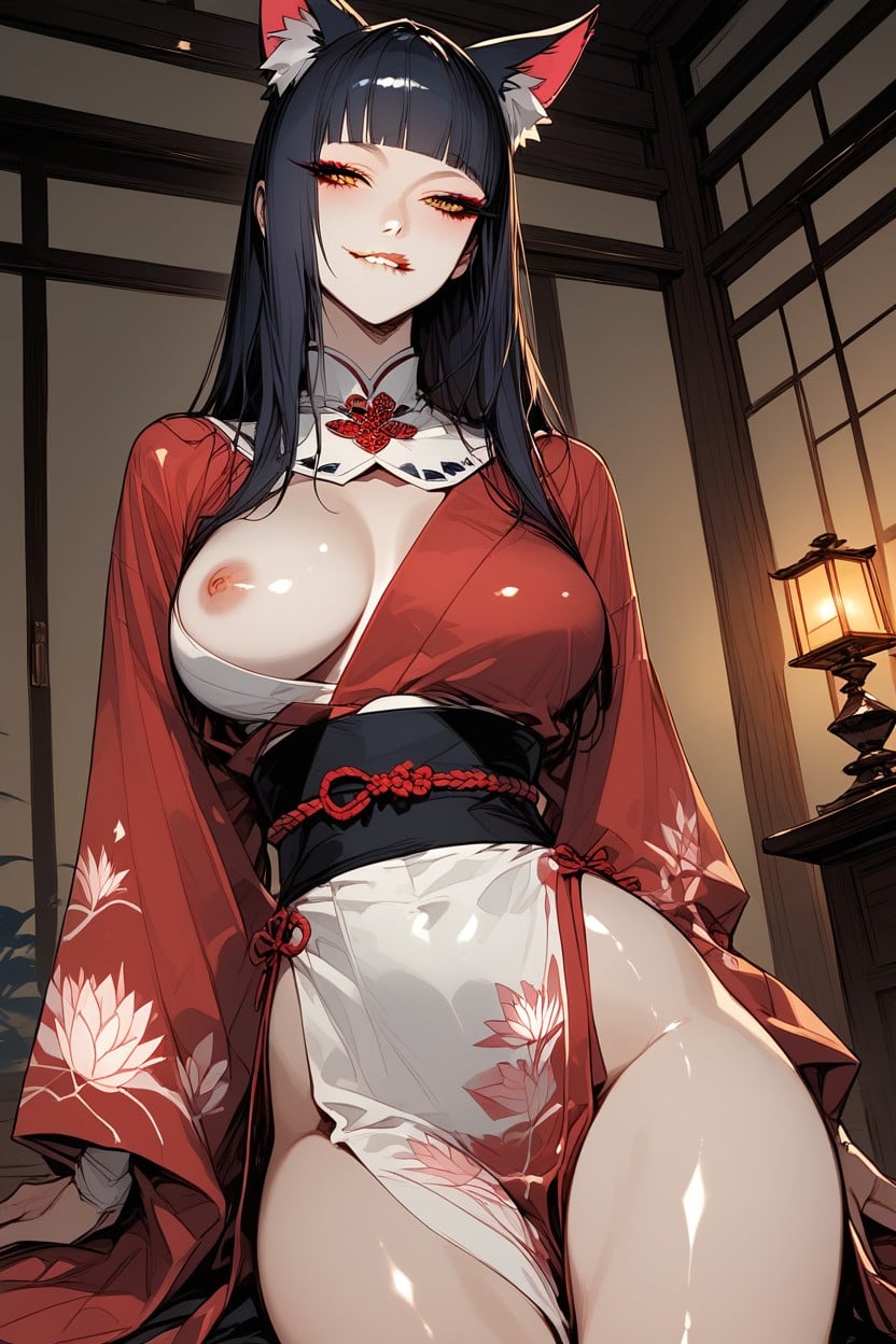 Full Lips, Foxian Woman, Amber Eyes Hentai AI Porn
